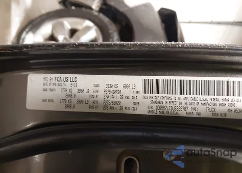 2018 Ram 1500 Big Horn 4X4 5'7 Box from USA, damaged, VIN 1C6RR7LT9JS329787